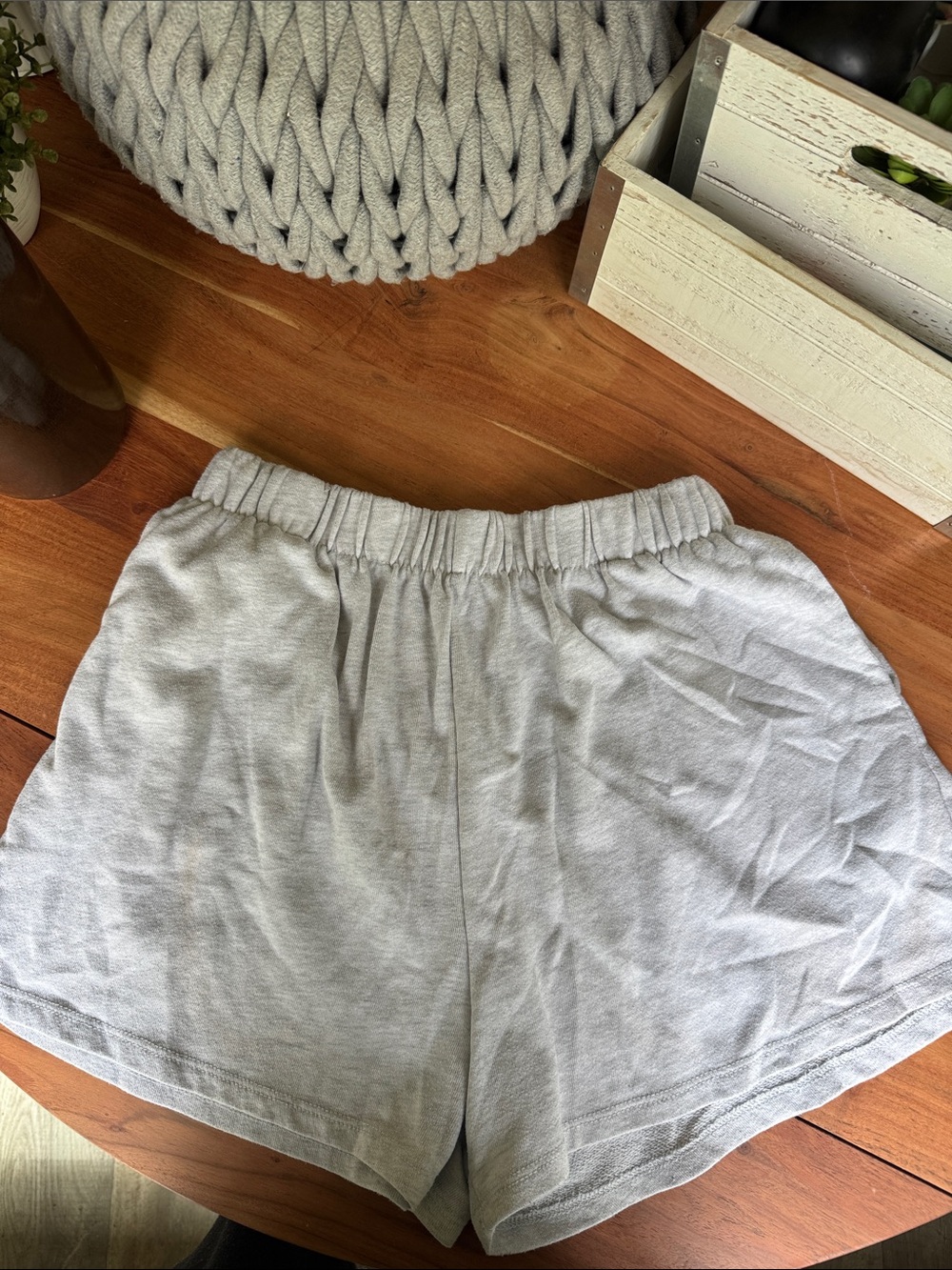 Garage Light Gray Elastic Waist Lounge Shorts